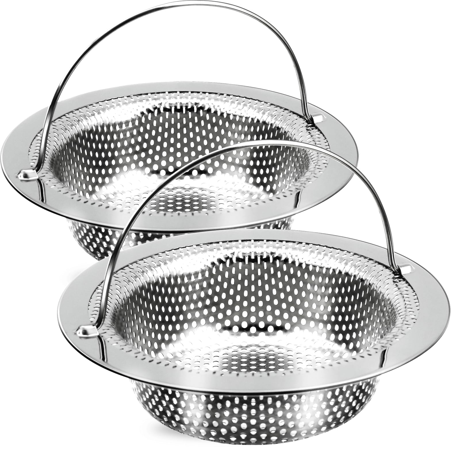 Colador De Desagüe Para Fregadero De Cocina Giramika, Acero Inoxidable, 2 Unidades