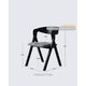 thumbnail image 2 of Silla acolchada Oporto de Madera - Negro, 2 of 3