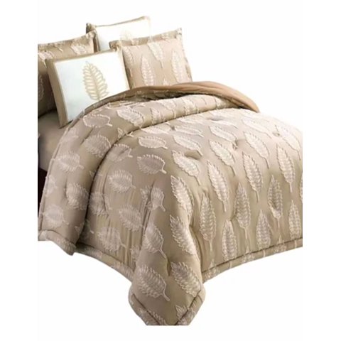 Genérico - Cubrecama Quilt Verano 2 Plazas Hojas Diseño