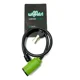thumbnail image 1 of Cable Acero Cadena Bici Espiral Soporte + Llave 10 X 650 Mm Negro blanco, 1 of 3