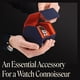 thumbnail image 2 of Funda de piel QWATCHBANDS para 1 o 2 relojes para hombre, 2 of 6