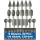 thumbnail image 1 of Puntas de diamante Sworker 20 pzas 120 granulado vástago 3 mm, 1 of 7