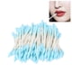 thumbnail image 2 of 100 hisopos de algodón desechables de doble punta para maquillaje, de colores y precisión, para uso cosmético, para mujeres, color azul., 2 of 8