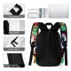 thumbnail image 5 of Monster Bash-theme Backpack, Campus style schoolbag Bookbag with Adjustable Shoulder Straps And Large Zip Compartment, Unisex Travel Bags.42x30x15cm, 5 of 6