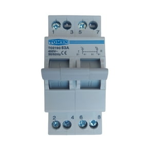 Tomzn - Selector Conmutador 1-0-2 Mts 63A 2P Riel Din Solar - Red