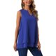 thumbnail image 4 of INSPIRE CHIC Blusa de Chifón para Mujer Cuello en V Sin Mangas de Doble Capa Tops de Tanque Sueltos Túnica Casual Camisas XL Azul Real, 4 of 6