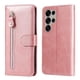 thumbnail image 1 of Funda con Cremallera para Samsung Galaxy S25 Ultra, Carcasa Cartera de Cuero PU con Soporte y Tarjetero, 1 of 6