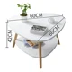 thumbnail image 2 of Mesa De Centro Vintage Triangular 60x60x42cm Madera Blanco, 2 of 5