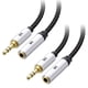 thumbnail image 1 of Cable de extensión para auriculares Cable Matters, paquete de 2 unidades, 1,8 m, negro, 1 of 7