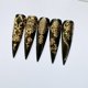 thumbnail image 4 of Hojas de stickers adhesivos para nail art NAIL ANGEL, 26 hojas, color dorado, 4 of 6