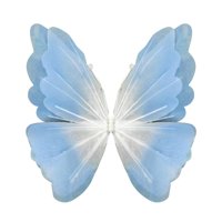 Bothyi - Mariposa Artificial Gigante Para Decoración De Fotos, Ideal Para Bodas, Interiores Y Exteriores, Con Degradado Azul Claro.