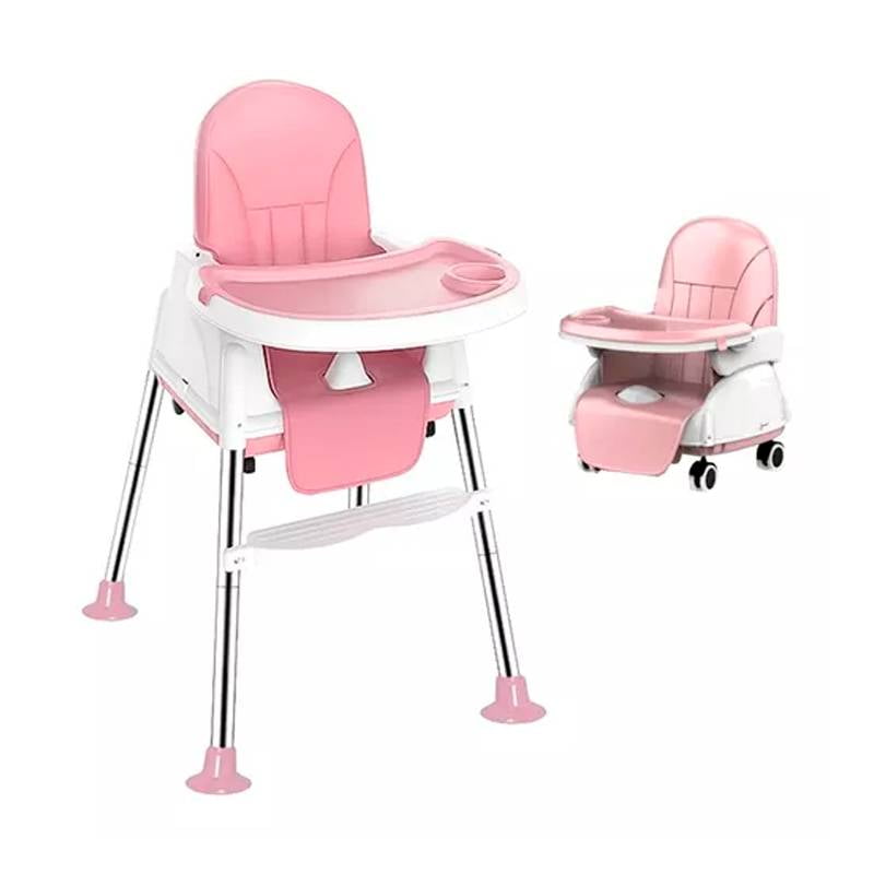 Genérico - Silla De Bebe Comer Portatil Con Ruedas Kinder Bebesit Rosa