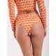 thumbnail image 2 of Bottom de Bikini Daikiri Mujer Calzón Tiro Alto Flores Naranjo Rojo Protección UV50+, 2 of 3