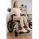 thumbnail image 5 of Silla Ruedas Plegable Aluminio Ligera Premium Roja, 5 of 9
