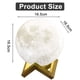 thumbnail image 4 of Lámpara de luna con control remoto 3D, luz nocturna, lámpara de luna con palmaditas para la mesita de noche, ambiente creativo, iluminación de alimentación, 4 of 5