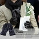 thumbnail image 5 of Guantes de cuero negro de invierno para hombre, para conducir, de piel de oveja auténtica, cálidos y forrados con forro polar., 5 of 8