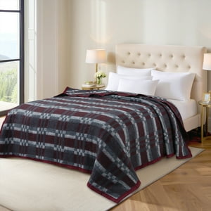 Frazada Andes Classic Escoces Rojo/ Gris 1.5 Plazas