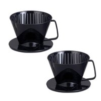 Cono Para Preparar Café Fino Número 1 Negro Juego De 2