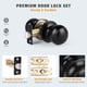 thumbnail image 4 of Perilla de puerta KNOBWELL, interior redondo, negro mate, 6 unidades, 4 of 7