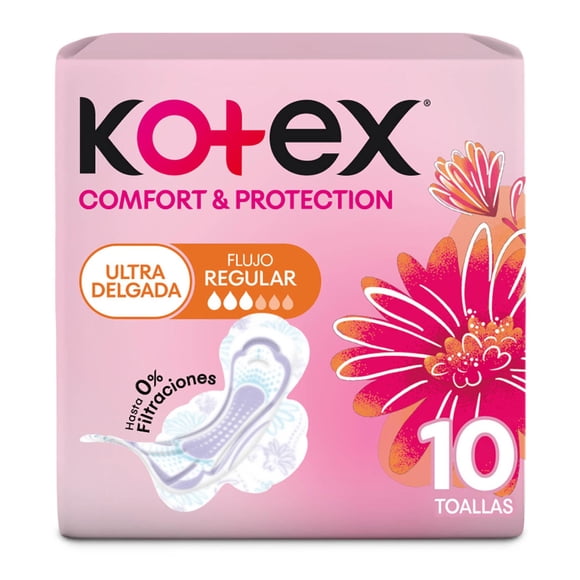 Toallas Femeninas Comfort y Protección Ultradelgadas, 10 Un