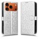 thumbnail image 1 of Funda Cartera Lunares iPhone 17 Pro con Tarjetero, Correa y Soporte Plata, 1 of 6