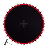 Magideal - Matín De Reemplazo De Trampolín Mat De Salto Trampolín Entrenamiento De Accesorio Redondo Familia Al Aire Libre, Con Ojales De Metal De Salto De Salto Rojo 48 Hebilla