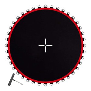 Magideal - Matín De Reemplazo De Trampolín Mat De Salto Trampolín Entrenamiento De Accesorio Redondo Familia Al Aire Libre, Con Ojales De Metal De Salto De Salto Rojo 48 Hebilla