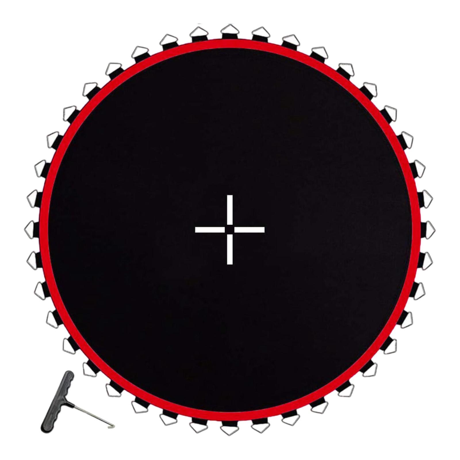 Magideal - Matín De Reemplazo De Trampolín Mat De Salto Trampolín Entrenamiento De Accesorio Redondo Familia Al Aire Libre, Con Ojales De Metal De Salto De Salto Rojo 48 Hebilla