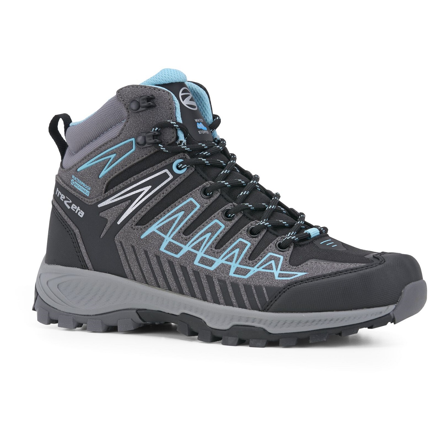 Zapatilla Waterproof Mujer Thunder Mid Gris Cielo Trezeta