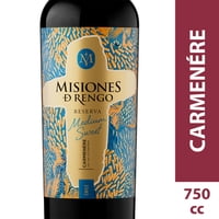 Vino Tinto Carmenere Reserva Medium Sweet 12.5° Botella 750 Ml Misiones De Rengo