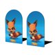 thumbnail image 1 of Zoo Battle Arena Sujetalibros decorativos temáticos, tope para estantería con base antideslizante, uso dual para hogar y oficina - 2 piezas, 1 of 6