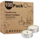 thumbnail image 1 of Ashlux 100 Pack de velas de té de cera de palma sin aroma, 4,5 horas, 1 of 3