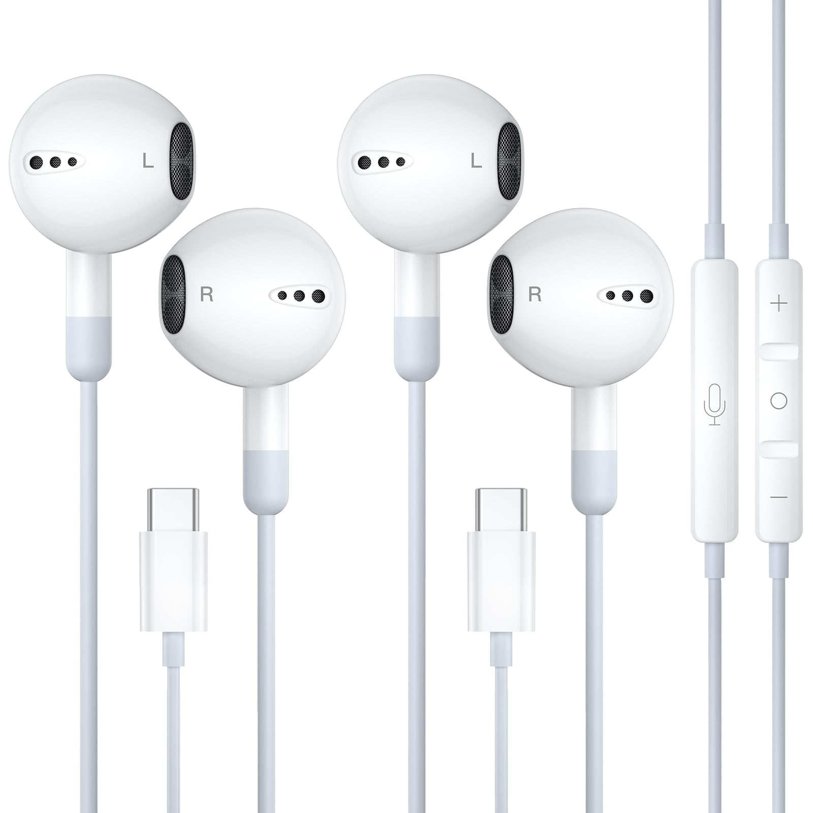 Auriculares Zeniper Para Iphone 16 Con Cable Usb C Y Control De Volumen Con Micrófono