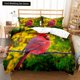 thumbnail image 1 of Red Rare Birds Duvet Cover Tropical Flying Animals Bedding Set Wildlife Quilt Cover Polyester Comforter Cover Bed Sheets, 1 of 5