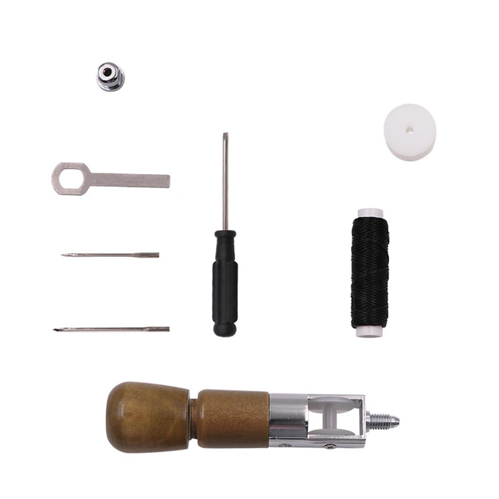 Magideal - Punzón De Costura De Cuero, Herramienta Práctica De Punzón De Costura Diy Con Accesorios Para Manualidades, Herramienta De Reparación De Puntadas Para