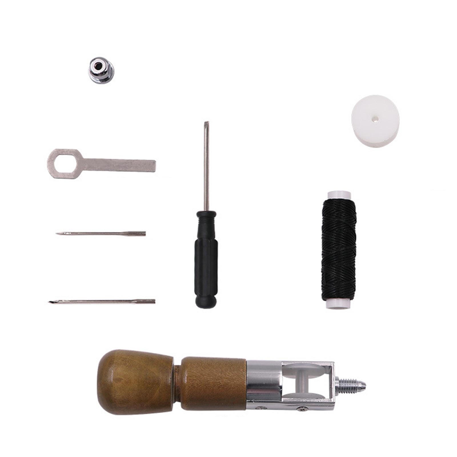 Magideal - Punzón De Costura De Cuero, Herramienta Práctica De Punzón De Costura Diy Con Accesorios Para Manualidades, Herramienta De Reparación De Puntadas Para
