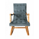 thumbnail image 2 of Silla Mecedora Con Apoya Brazos Chocolate Lino, 2 of 3