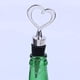 thumbnail image 5 of Juego de 1 par de tapones y sacacorchos para botellas de vino con forma de corazón de plata, ideal como recuerdo o recuerdo de boda., 5 of 8