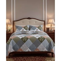 Imac Hogar - Cobertor Colcha Quilt Sherpa Otoño Invierno 2 Plazas