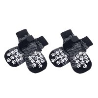 Magideal - Calcetines Antideslizantes Para Perros. Calcetines Antideslizantes Para Perros Con Correa Ajustable, Control De Tracción Para Uso En Interiores , Gris, L