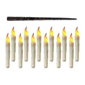 Bothyi - 12 Velas Flotantes Sin Llama Con Control Remoto Para Mesa, Chimenea De Navidad, Varita Floral