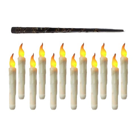Bothyi - 12 Velas Flotantes Sin Llama Con Control Remoto Para Mesa, Chimenea De Navidad, Varita Floral