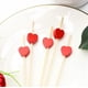 thumbnail image 5 of Cocktail Picks Madera De Bambú Con Forma De Corazón Rojo 11 9 Cm 100 Unidades, 5 of 8