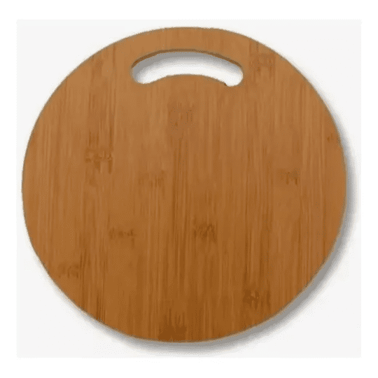 Genérico - Pack 3 Tablas Para Cortar Verduras Carnes 30cm Circular Redonda Bambú