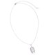 thumbnail image 2 of moda unisex cacahuete forma zircon cristal diamante colgante collar plata, 2 of 3