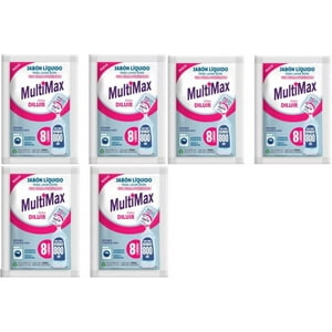 Detergente Ultra Concentrado 4.8 Litros Multimax Para Diluir Pack 6 Uni