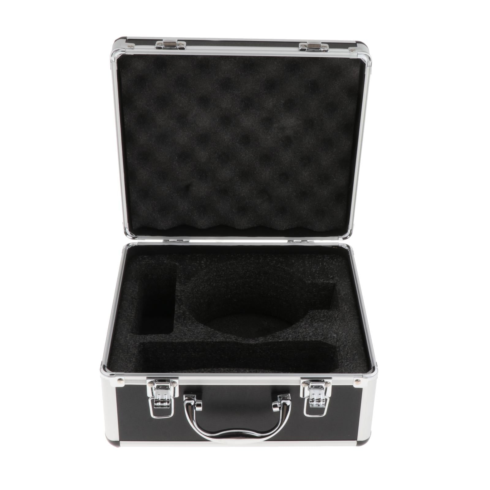 Bothyi - Maleta De Aluminio Portátil Para Micrófono Con Asa, Caja De Almacenamiento Profesional Para Equipo De Micrófono, 23,5x26x13cm