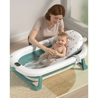 Imac Hogar - Bañera Plegable Con Termometro Y Cojín Para Bebes Verde