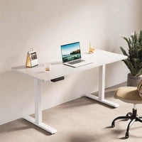 Mundo Shopping - Escritorio De Lujo Ergonomico Electrico De 120 Cm Con Altura Ajustable Color Blanco