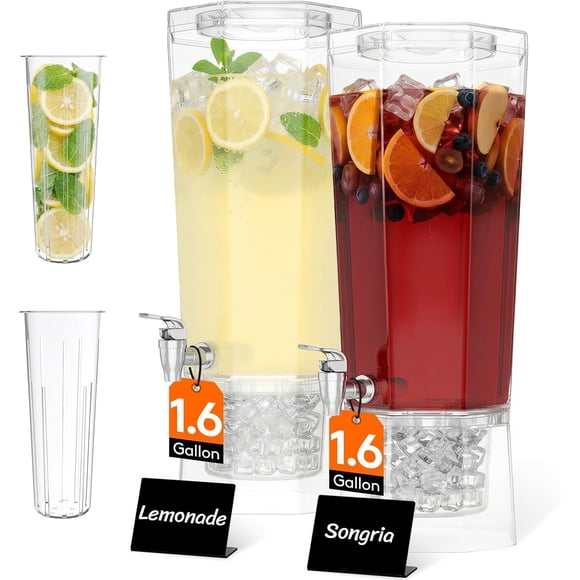 Dispensador de Bebidas Lifewit 6L 2un Base Hielo Filtro